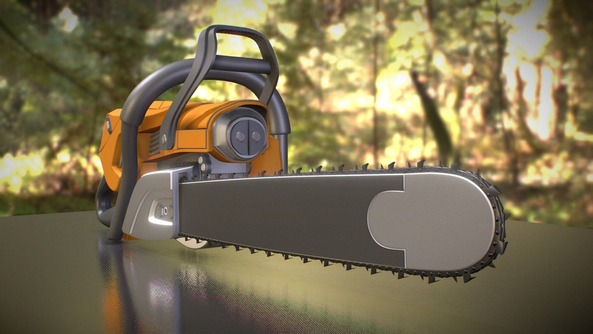 Here is the high-poly model of my chainsaw.

I modeled this tool in Blender 20.01.2014. 

Chainsaw (Timelapse Video)





More details




Animated No

Rigged No

VR / AR / Low-poly No

Geometry Subdivision ready

Polygons 17,570

Vertices 42,714

Textures No

Materials Yes

UV Mapping No



Available formats




Blender (.blend)(2 files)

Alias/WaveFront Material (.mtl)

Autodesk FBX (.fbx) 7.24 MB

Collada (.dae) 18 MB

OBJ (.obj) 21.6 MB

DXF (.dxf) 46.9 MB

 - Chainsaw High-Poly with Animation - Buy Royalty Free 3D model by 3DHaupt (@dennish2010) 3d model