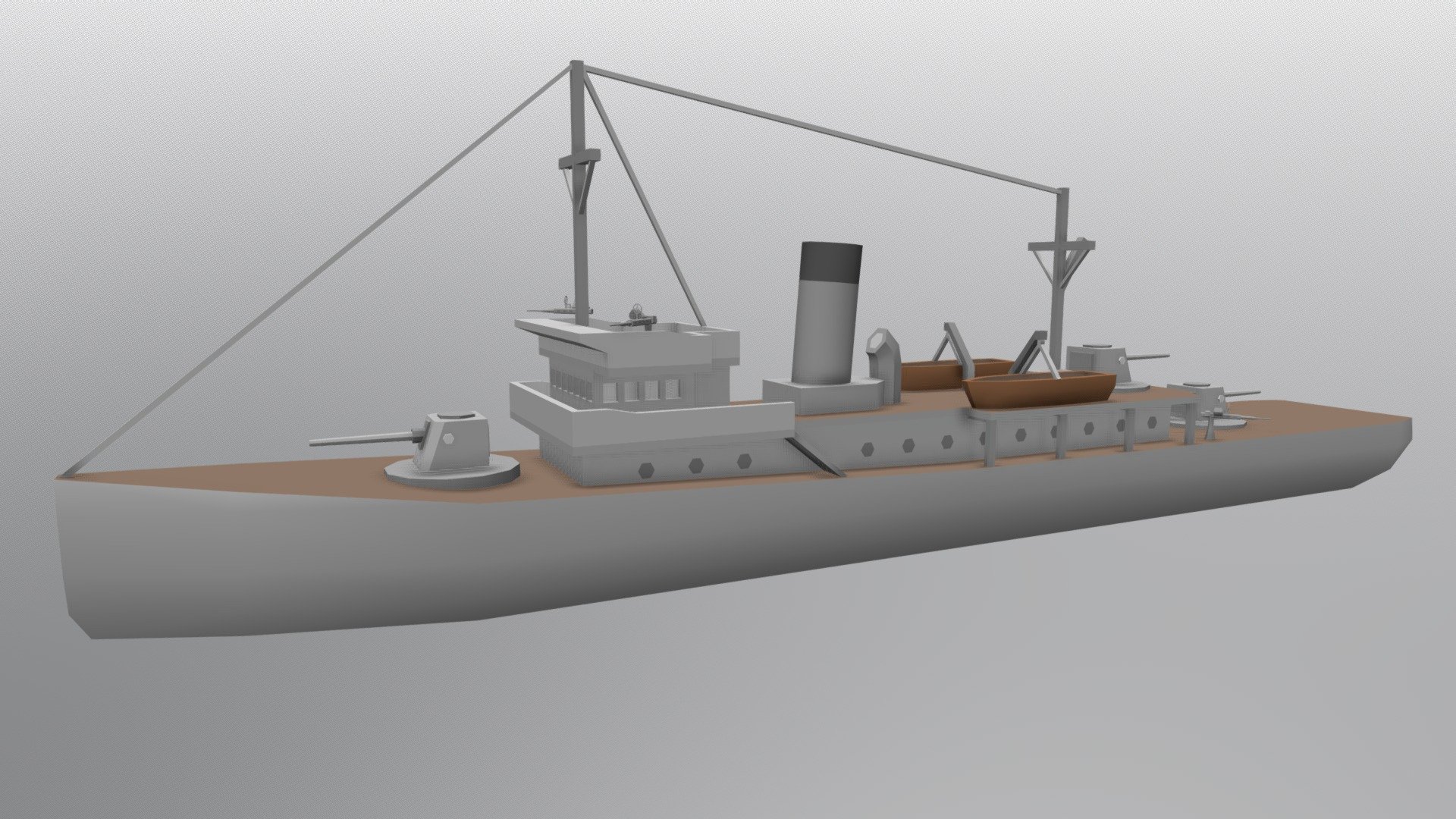 Uusimaa was a gunboat that served in the Finnish Navy during World War II. Built in 1917. Made for Unturned 3d model