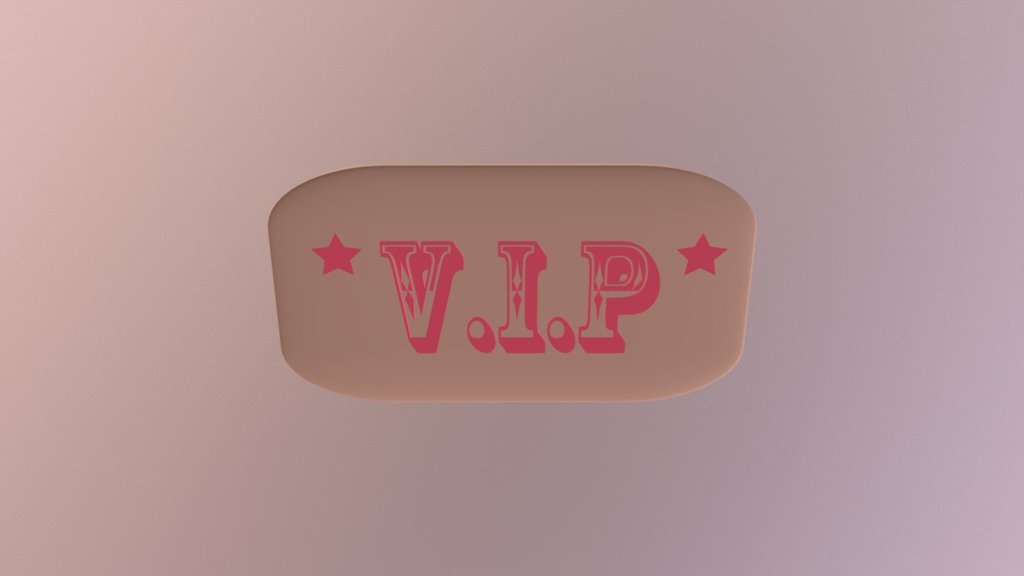 when you want to get into a place that only vips are alowed in, ive got you ready - V.I.P.  Pass - 3D model by MagicShiba5 3d model