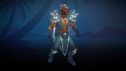 Stylized Human Male Barbarian(Outfit) blood, gladiator, rpg, cloth, pose, barbarian, sand, mmo, rts, water, rum, outfit, moba, handpainted, lowpoly, stylized, fantasy, human