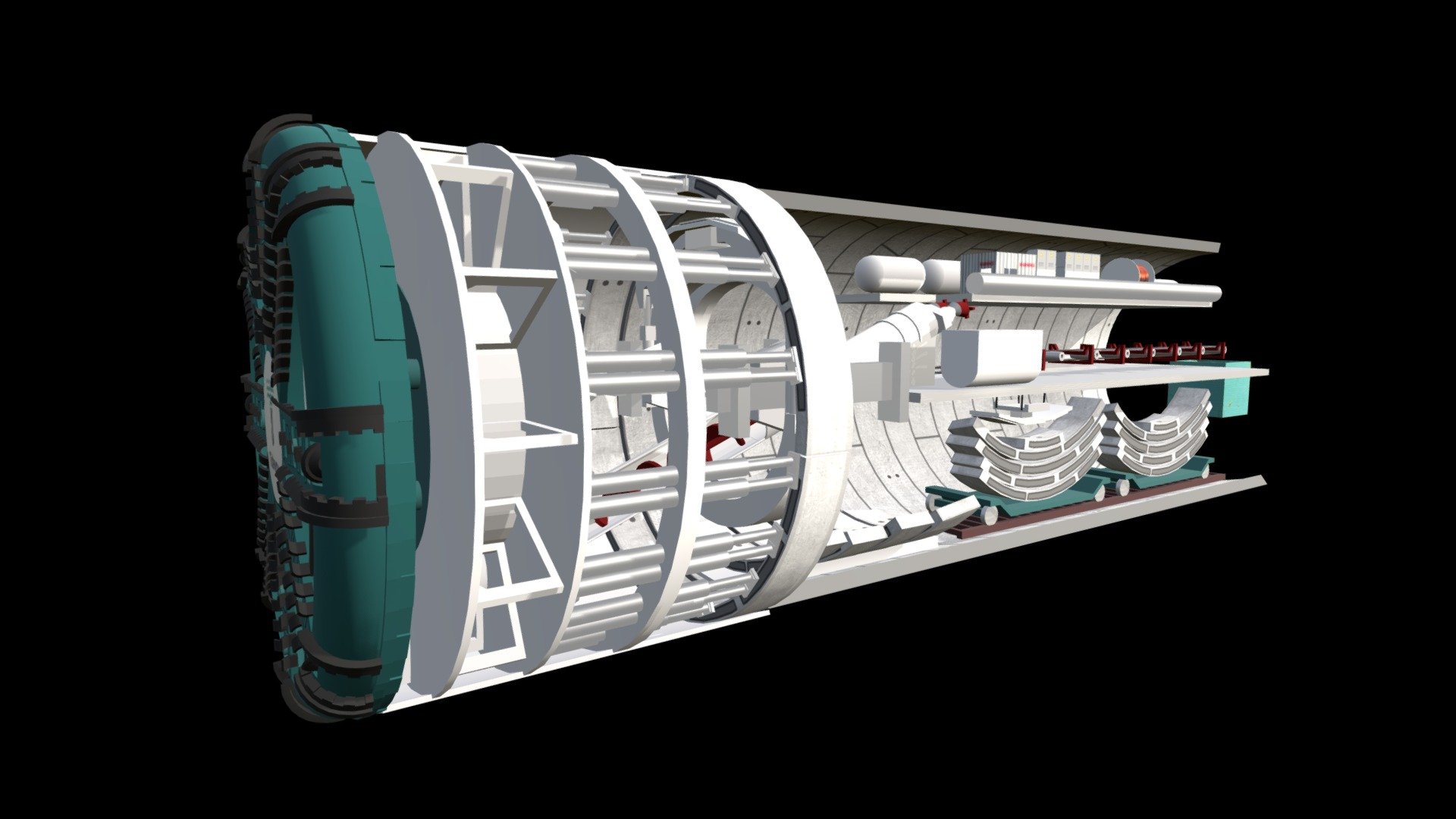 tunnel boring machine - Tunnel boring Machine - 3D model by App Mechanic (@appm) 3d model