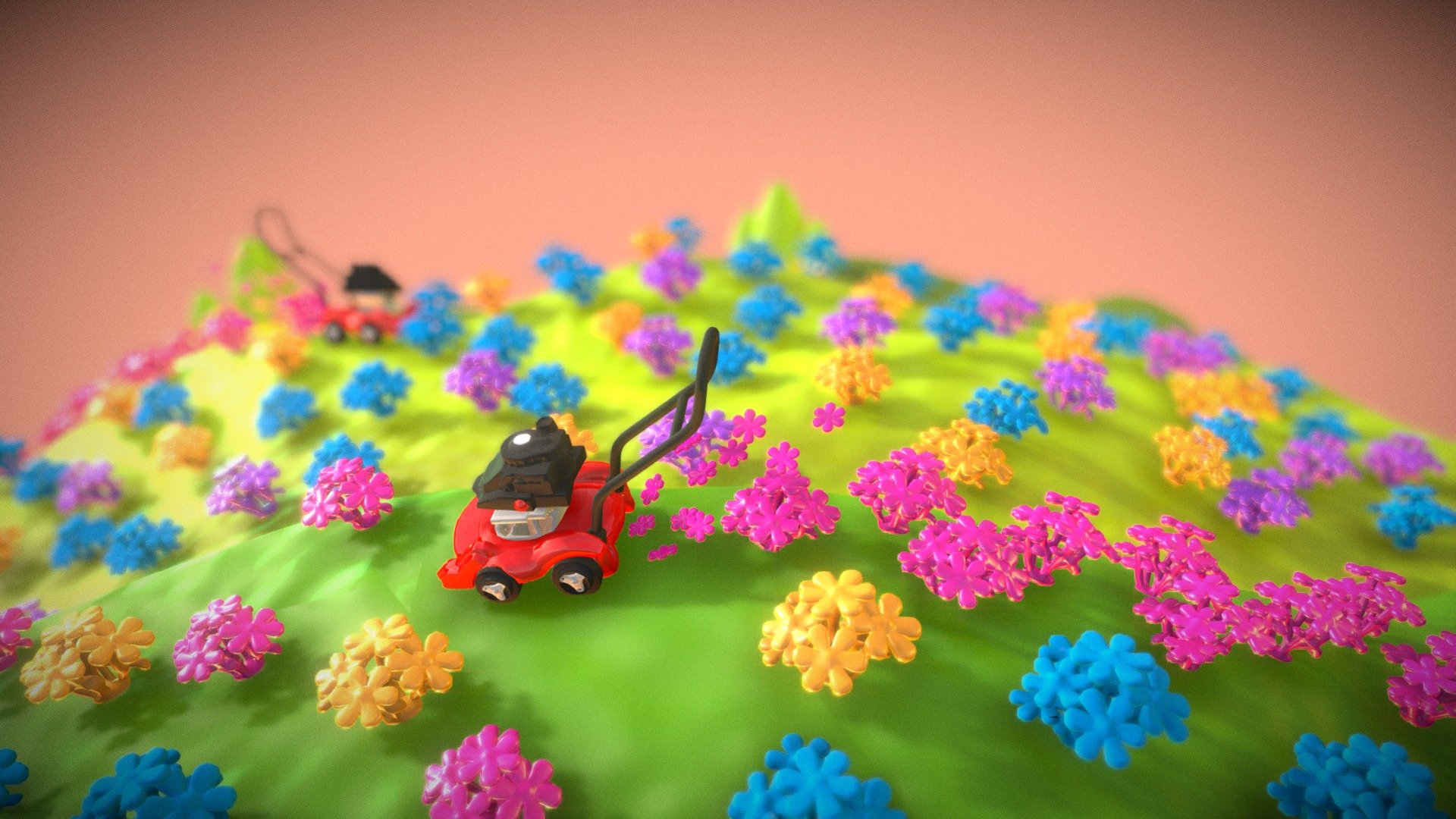 The Hill are Alive with the Sound of Lawnmowers - Download Free 3D model by bingko 3d model