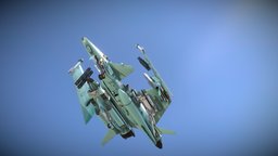 Boomerang Ground Attack Airplane airplane, fighter, a10, aircraft, fighter-jet, sci-fi, gameasset