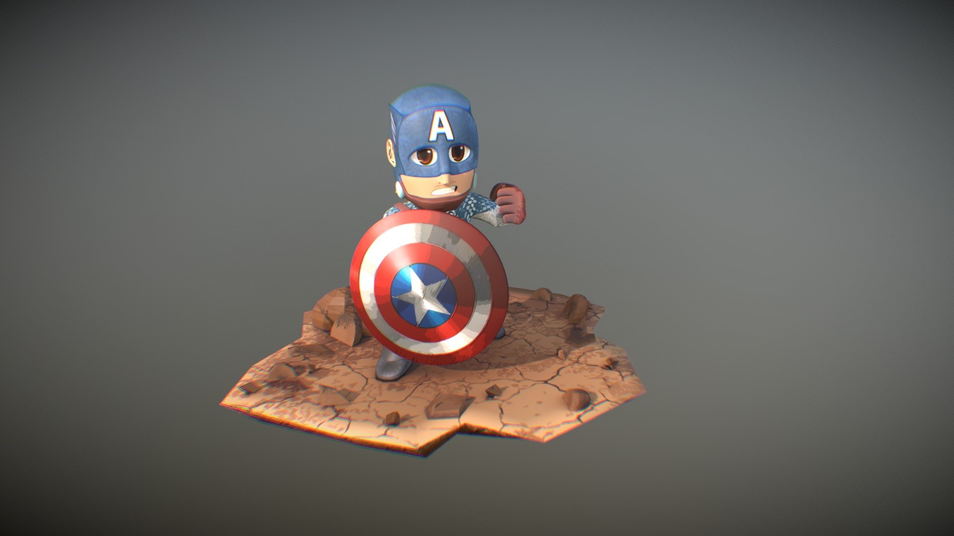 Fanart of Marvel´s character - Captain America - Buy Royalty Free 3D model by quetzal16 3d model