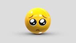 Apple Pleading Face face, set, apple, messenger, smart, pack, collection, icon, vr, ar, smartphone, android, ios, samsung, phone, print, logo, cellphone, facebook, emoticon, emotion, emoji, chatting, animoji, asset, game, 3d, low, poly, mobile, funny, emojis, memoji