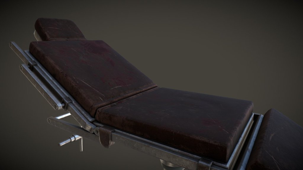 Old abandoned insane asylum operating chair! Modeled in Maya and textured in Substance Painter. Will soon be in a full scene in Unreal Engine! - Asylum Operating Chair - 3D model by Zachary Bledsoe (@zackaroni) 3d model