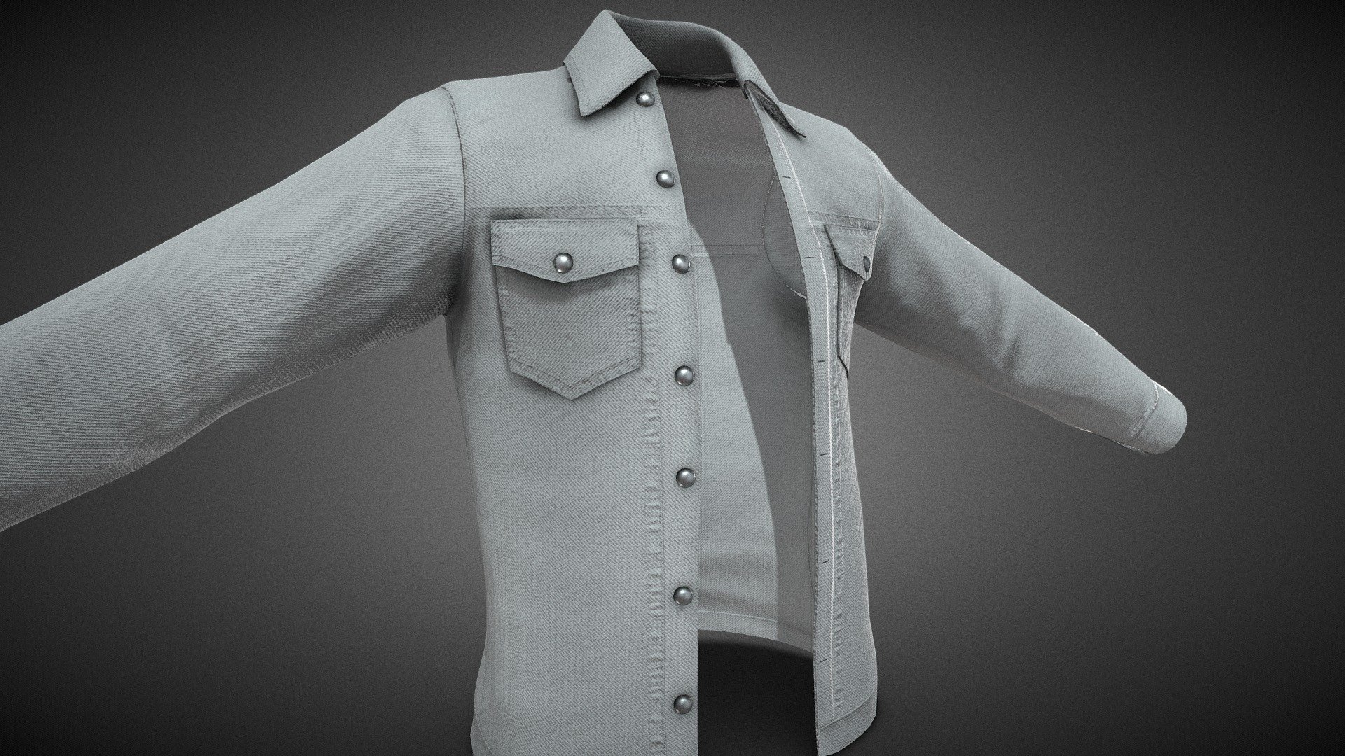 CG StudioX Present :
White Denim Shirt lowpoly/PBR




This is White Denim Shirt Comes with Specular and Metalness PBR.

The photo been rendered using Marmoset Toolbag 4 (real time game engine )


Features :



Comes with Specular and Metalness PBR 4K texture .

Good topology.

Low polygon geometry.

The Model is prefect for game for both Specular workflow as in Unity and Metalness as in Unreal engine .

The model also rendered using Marmoset Toolbag 4 with both Specular and Metalness PBR and also included in the product with the full texture.

The texture can be easily adjustable .


Texture :



One set of UV [Albedo -Normal-Metalness -Roughness-Gloss-Specular-Ao] (4096*4096)


Files :
Marmoset Toolbag 4 ,Maya,,FBX,glTF,Blender,OBj with all the textures.




Contact me for if you have any questions.
 - White Denim Shirt - Buy Royalty Free 3D model by CG StudioX (@CG_StudioX) 3d model