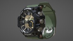 G-Shock GG-1000-1a3 watch highpoly model green, 4k, echo, casio, g-shock, blender, watch, highpoly, echoemerano, emerano, gg-1000-1a3