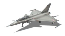 Rafale Jet Fighter Aircraft modern, flying, airplane, fighter, flight, force, dassault, pbr, lowpoly, mobile, military, air, plane