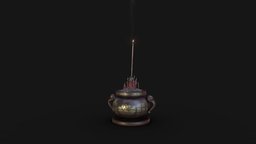 Incense Pot ash, smoke, incense