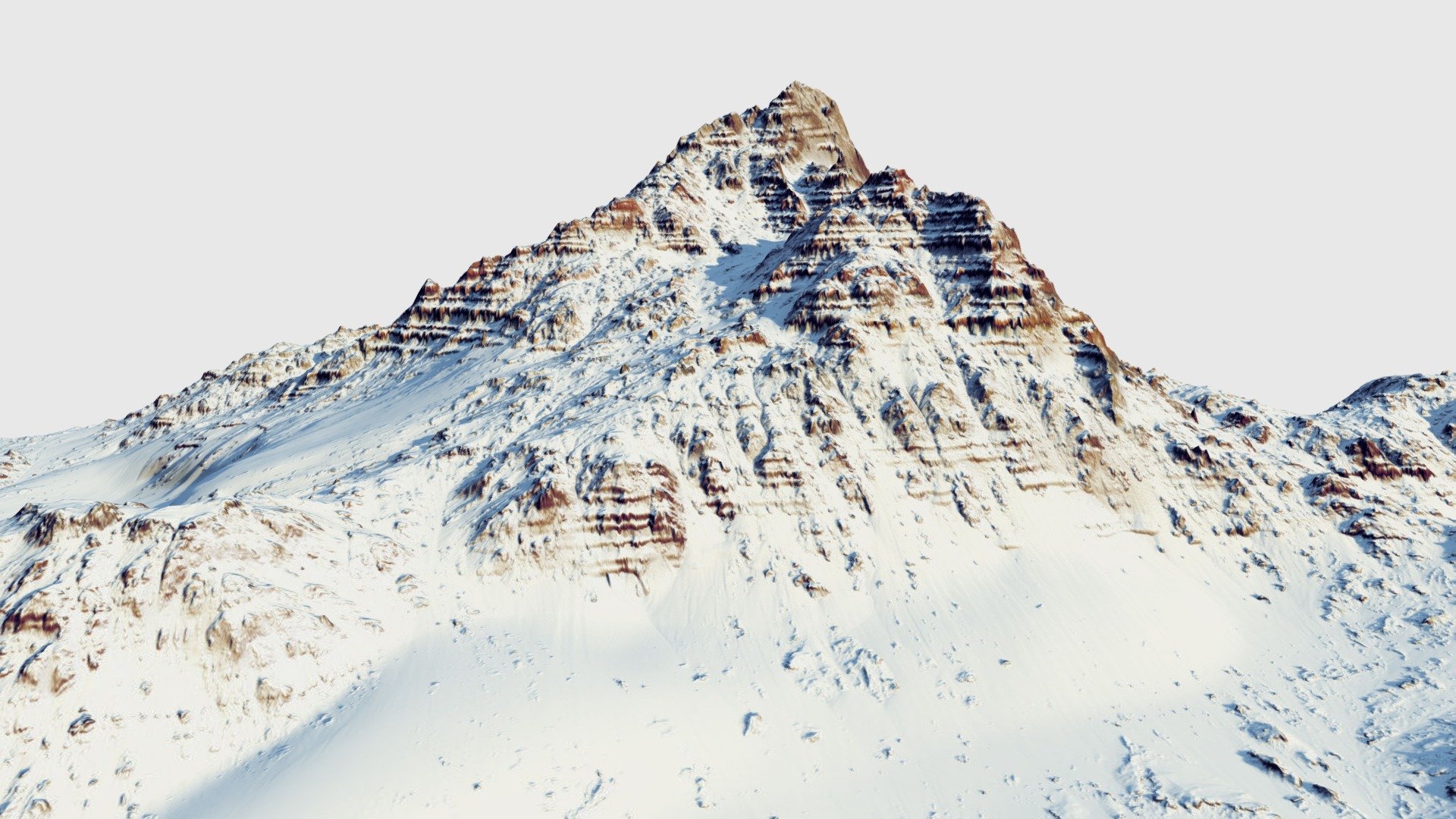 Snow mountain (World Machine)  You can also buy this model and use it in your project 3d model