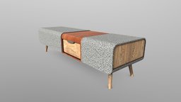 Bench 01 modern, wooden, bench, high, fashion, item, ready, baked, furniture, fill, fabric, quality, unwrapped, baket, substance, 3d, 3dsmax, texture, lowpoly, chair, low, model, house, home, wood, sketchfab, interior, download, light, gameready