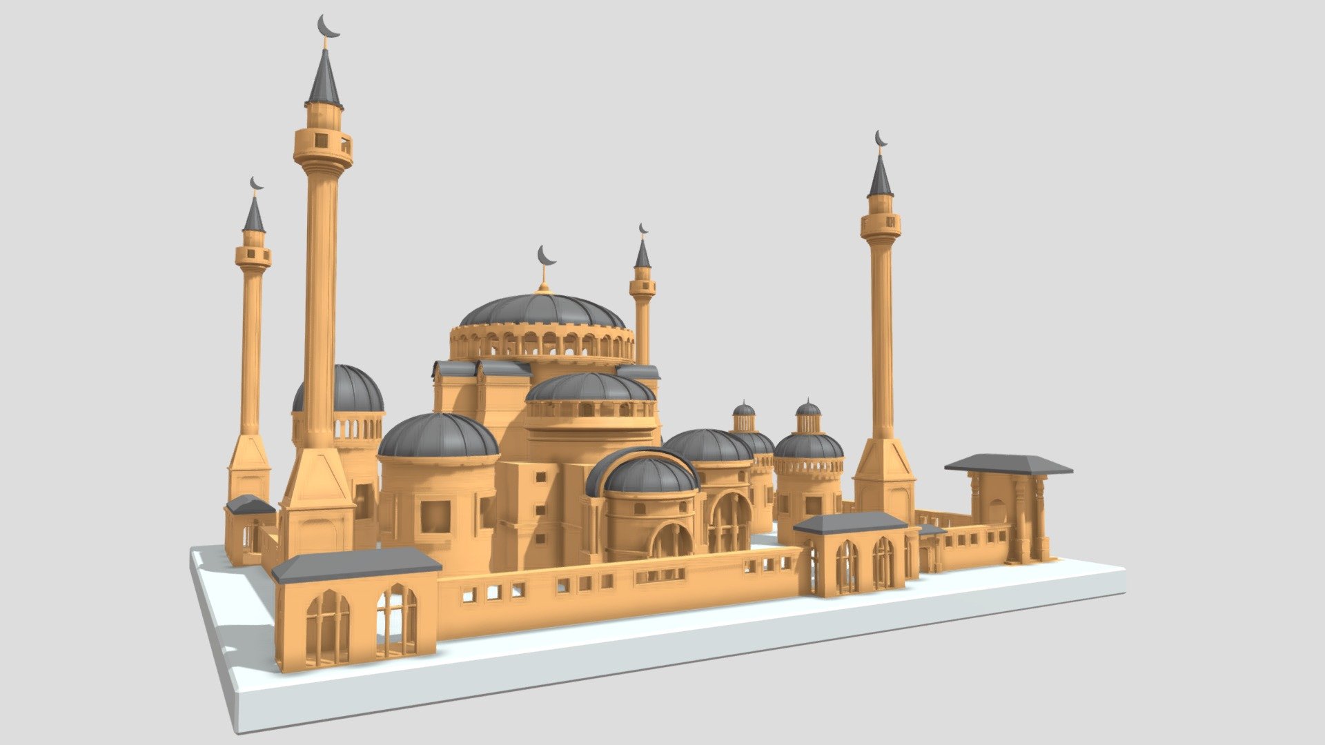 &lsquo;'Hagia Sophia''  Mosque in Istanbul, Turkey - Hagia Sophia - Buy Royalty Free 3D model by Banendu (@bsmeher1986) 3d model