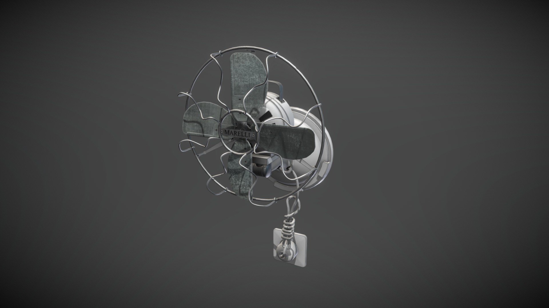 Vintage 40s cooling fan - 3D model by Carlo Cestra (@carlocestra) 3d model