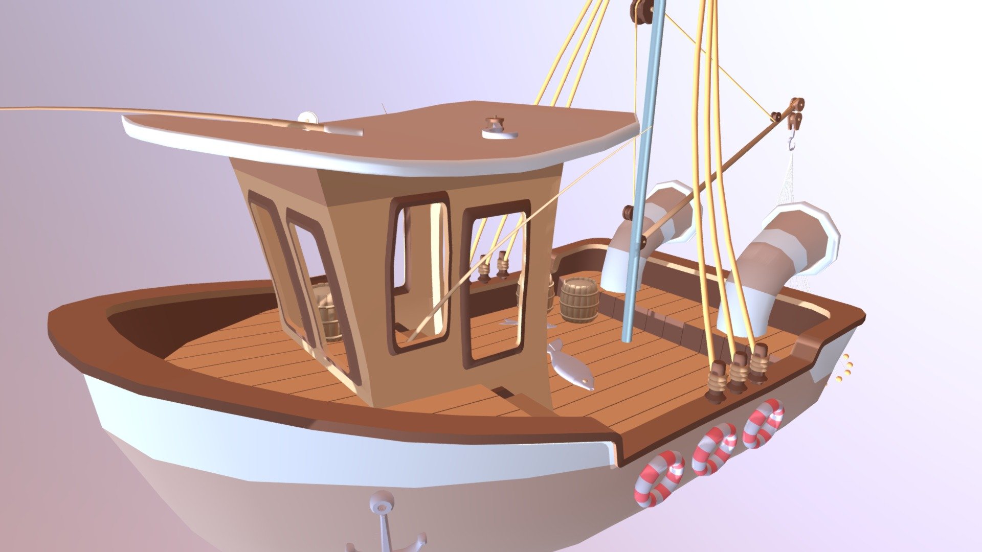 Fishingboat - 3D model by septart 3d model