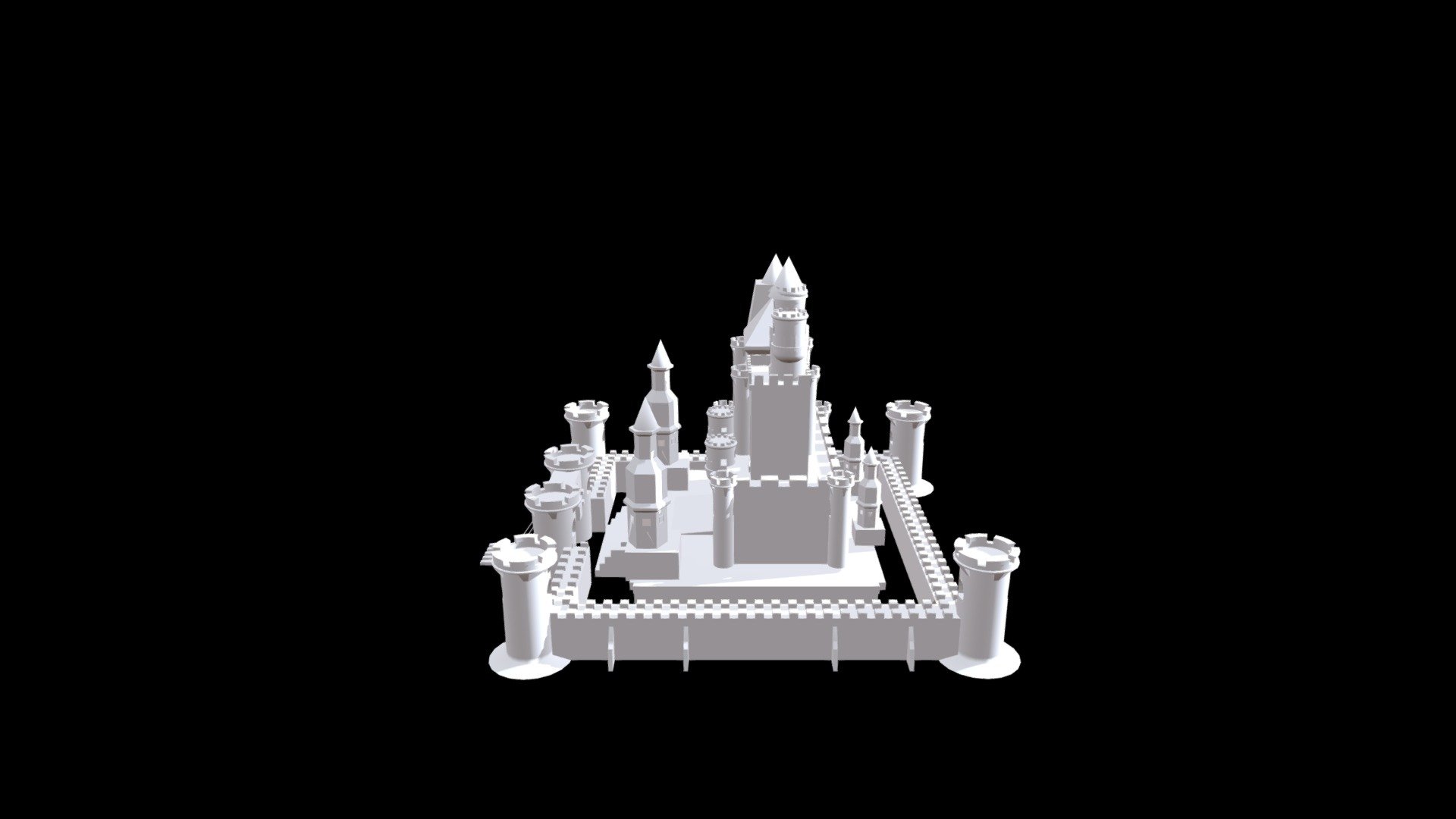 Castle for modeling class, details at the main door 3d model