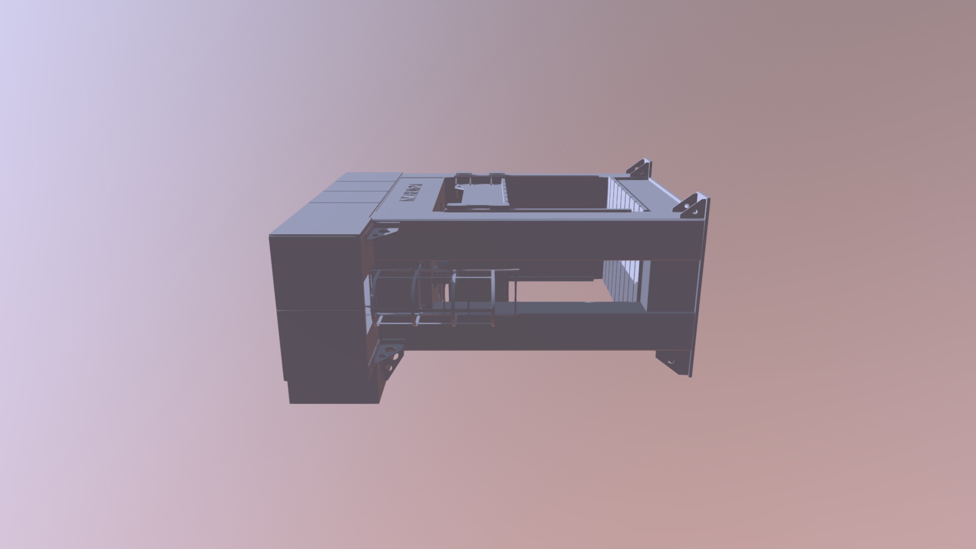 H-frame hydraulic press machine, made by ZHENGXI hydrualic. www.zx-hydraulic.com - H-frame hydraulic press machine - 3D model by ZHENGXI 3d model