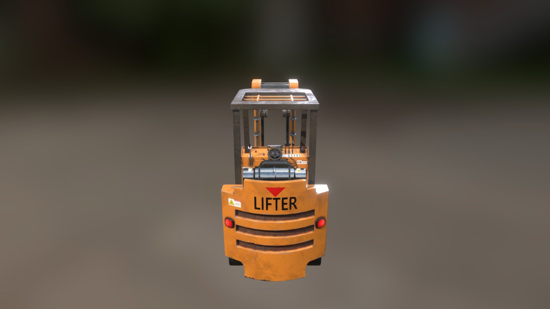 Forklift model, good for industrial or urban scenes 3d model