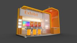 Model 2304 Exhibition Design 18 Sqm stall-design-stall-models-3d-interior, booth-design, stand-design, exhibition-design, virtual-booth, virtual-expo, virtual-event, virtual-stand