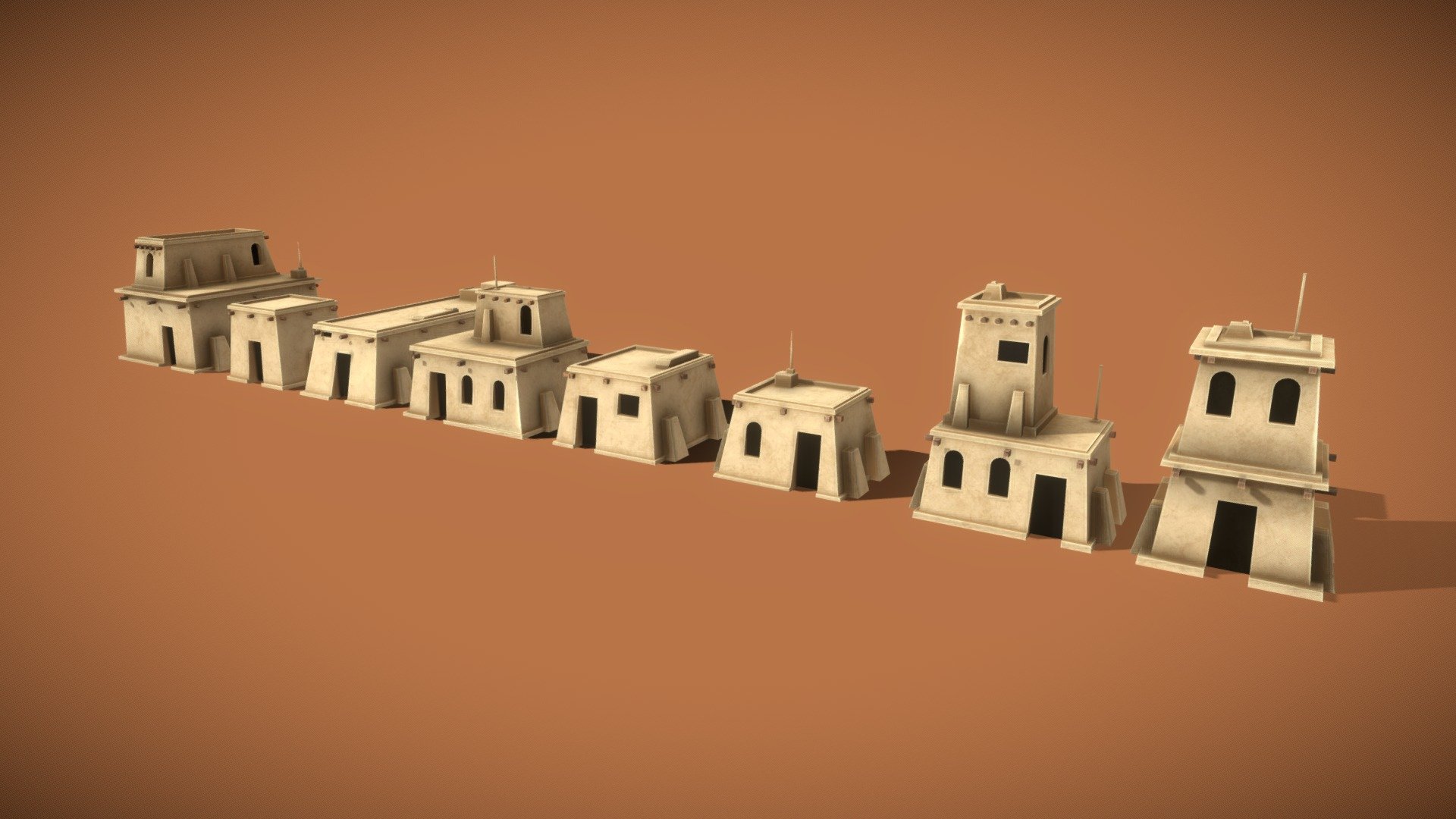 Unity Universal Render Pipeline 



FBX AND PNG FORMAT



Textures

.2K



8 Materials



Assets for free use

Dont forget to download the additional File - Desert Houses Pack - Buy Royalty Free 3D model by Zambur 3d model