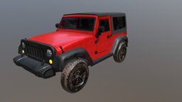 Jeep Rubicon transportation, jeep, rubicon, substancepainter, substance