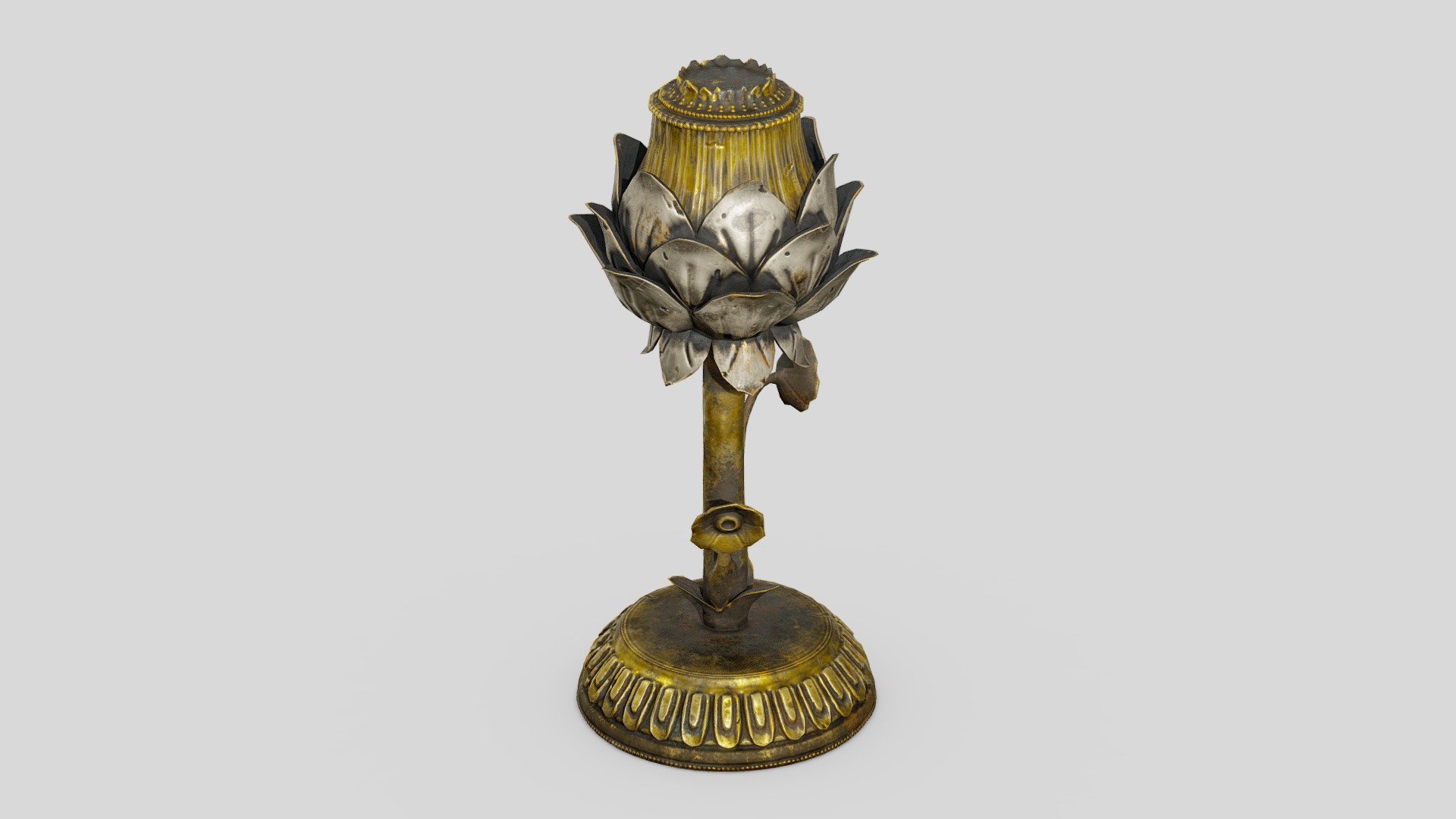 Free download：www.freepoly.org - Chinese lotus lamp-Freepoly.org - Download Free 3D model by Freepoly.org (@blackrray) 3d model