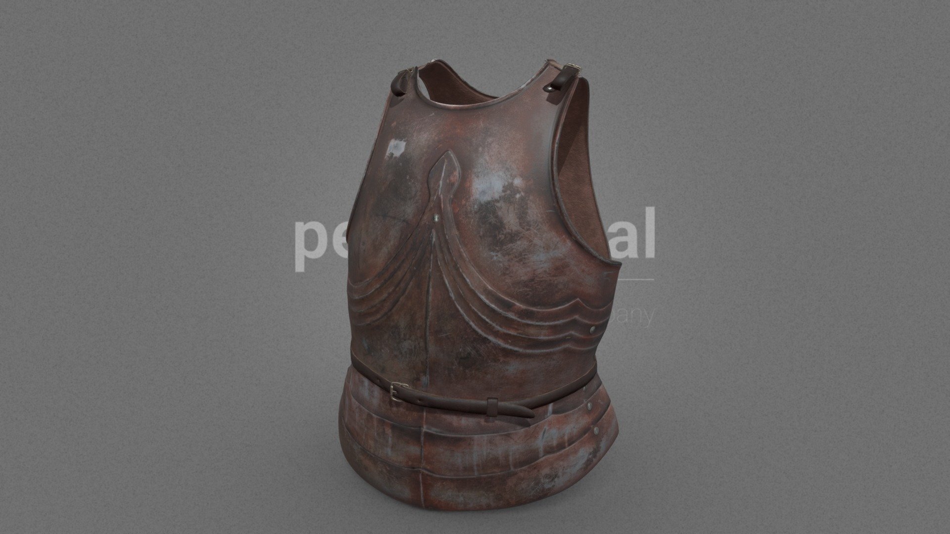 XIV, XV, XVI and XVII century medieval and renaissance rusted steel cuirass armor.

We are Peris Digital, and we make RAW meshes (Photogrammetry) and Digital Doubles.

This is a RAW mesh, taken by our photogrammetry team in our RIG with 144 Sony Alpha cameras.
Check our web, make your selection and contact us to get your costume scanned or talk with us to take a Demo RAW mesh to download it.

Contact: info@peris.costumes - Medieval Steel cuirass 02 - 3D model by Peris Digital (@perisdigital) 3d model
