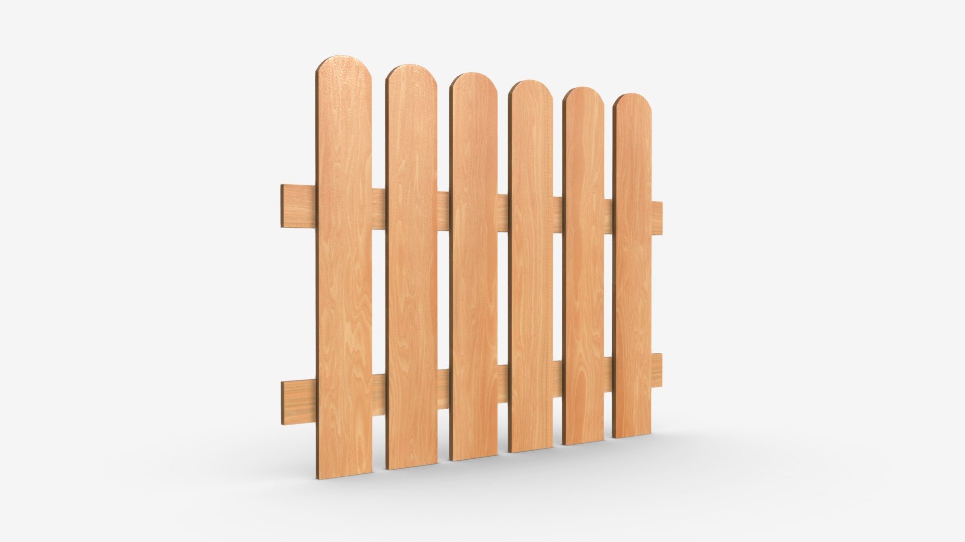 Wooden fence 03 - Buy Royalty Free 3D model by HQ3DMOD (@AivisAstics) 3d model