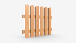 Wooden fence 03 fence, wooden, plank, garden, element, timber, brown, protection, barrier, mockup, outdoor, rural, farm, old, boards, picket, 3d, pbr, wood, wall