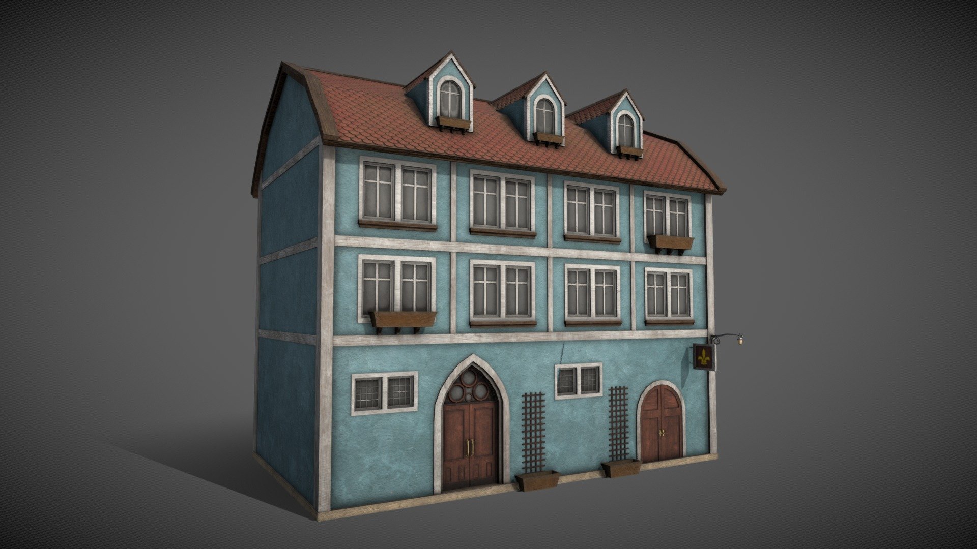 Residential building german style. This one is themed like a residential building. There is also a snowed version, check the picture down bellow. This house is part of a german colection, this is the number 9.

-2K texture

-1 material

-5 UDIMs

-No pluggins

-OBJ and FBX

-Maps included: basecolor, height, normal, roughness, metallic.

 - German House style 9 snow - Buy Royalty Free 3D model by el_cerilla 3d model