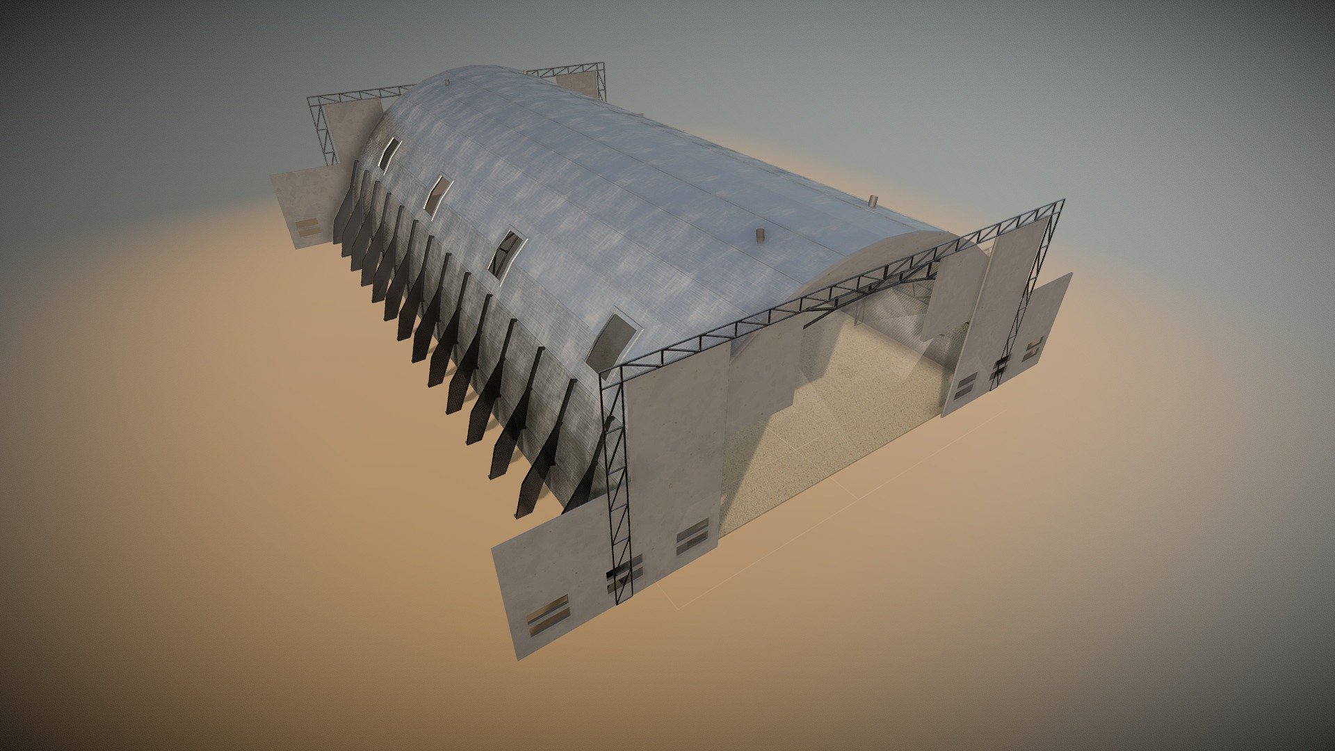 Hangar for aircrafts - fighter section

54 x 30 x 15 meters

Doors on both sides



Perfect for displaying aircrafts. Many parts modeled using modifiers stack what allows to easily alter design.



Check also my aircrafts and cars lowpoly models.

Patreon with monthly free model - Hangar - Buy Royalty Free 3D model by NETRUNNER_pl 3d model