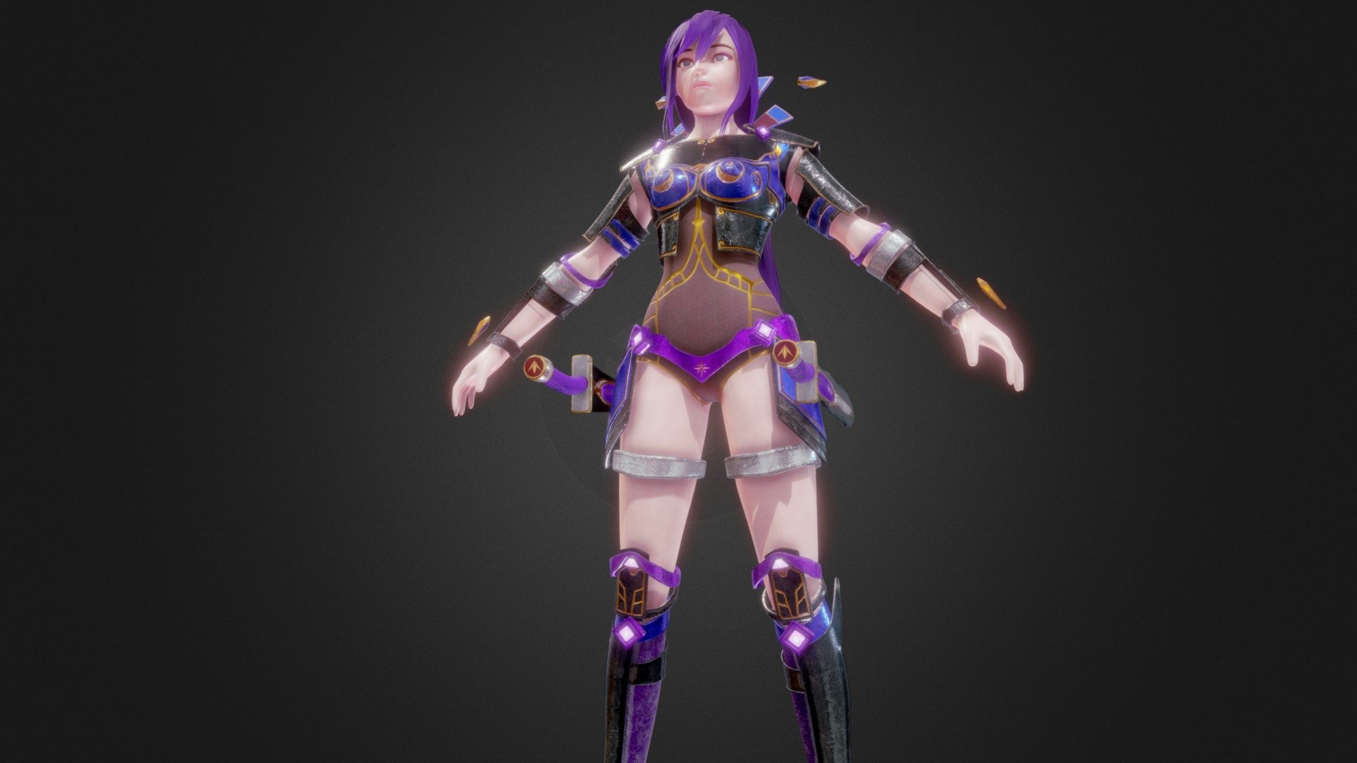 I made few changes to my mai chartacter of game, Witch is I don't have any idea to call it or what type of game will be when it's finnished.

But I did research about art style of stylized character like Heroes of the storm, Mobile Legend, and dota. Then I made some changes for my character to make her more sexy and hot I geass,

But I like the new version of my Starlight Character 3d model