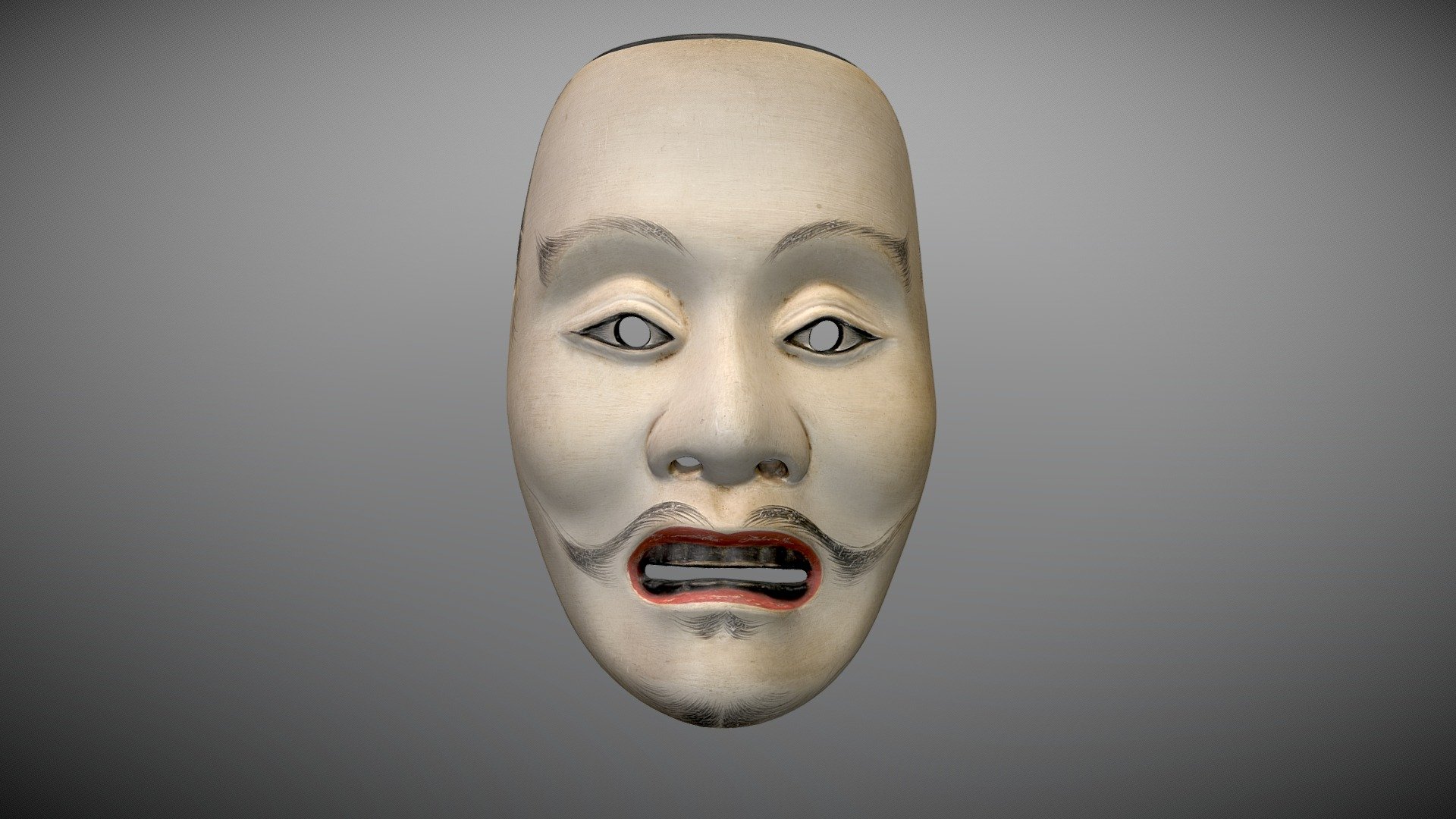 This mask is used in the Noh play entitled Hagoromo (羽衣) by Katayama Kuroemon X of the Kanze (観世) school of Noh.

It was scanned in 2017 for the NOxAR exhibition at Rohm Theater in Kyoto, Japan by KYOTO VR, as part of Kyoto Project, a collaboration between Kyoto City, the Japanese Ministry of Culture to blend technology with Japanese traditional arts 3d model