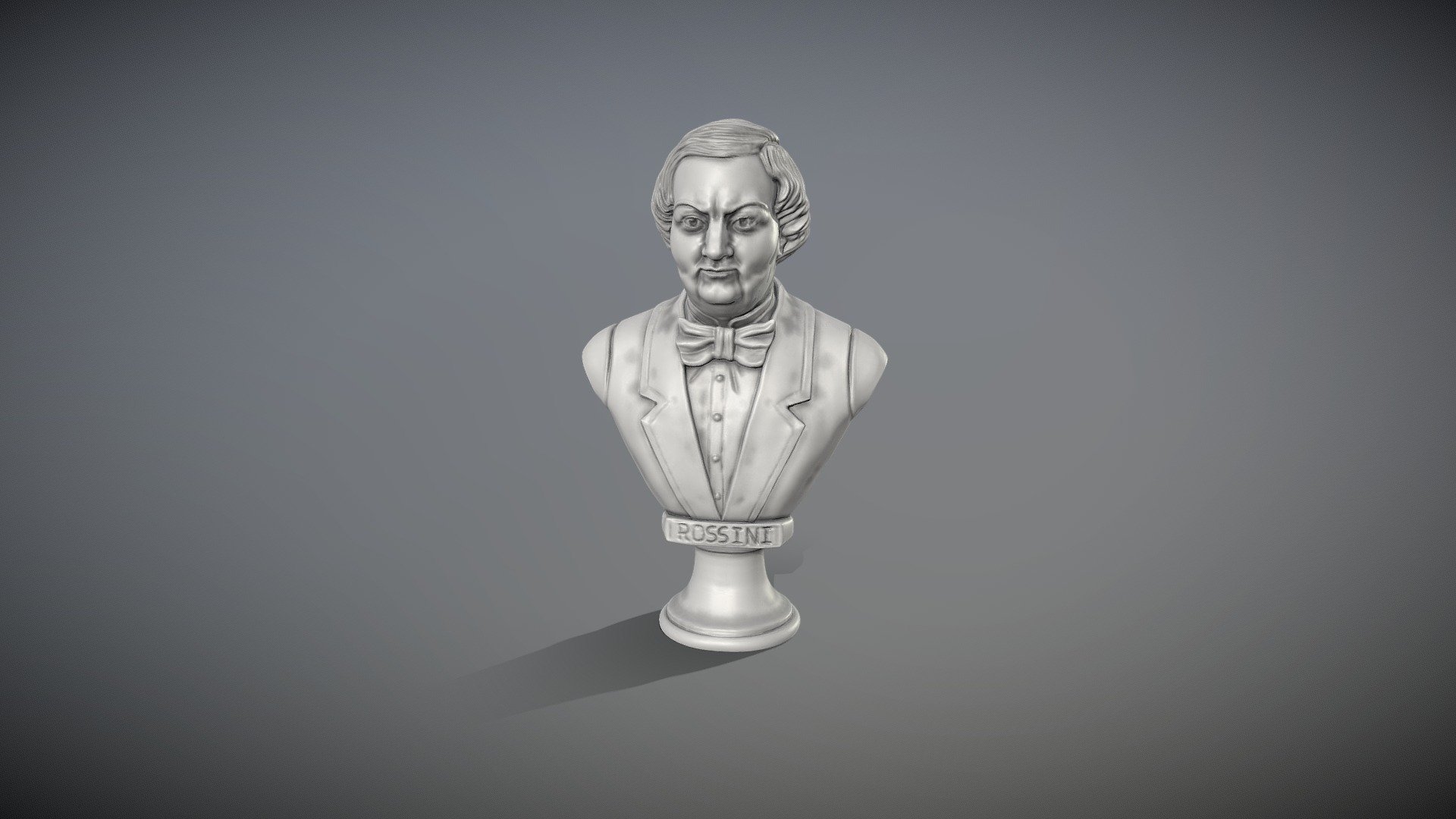 Rossini Gioacchino Composer Bust for 3d print

Modeled in zbrush for 3D printing, a solid model is provided in stl format, also in OBJ and FBX formats with textures and UV maps to enable its use in applications other than 3D printing.

Gioachino Rossini was an Italian composer who gained fame for his 39 operas, although he also wrote many songs, some chamber and piano music pieces and some sacred music 3d model