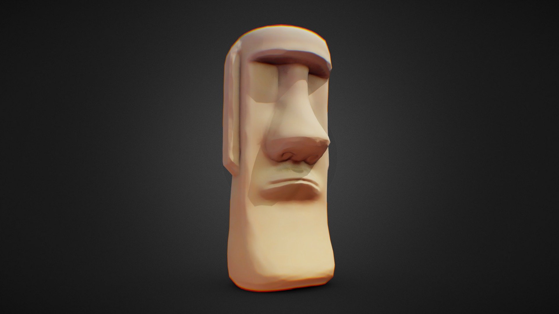 Simple moai head statue made in zbursh retopologyed in blender textured in substance - Moai Head Statue - Download Free 3D model by Batuhan13 3d model
