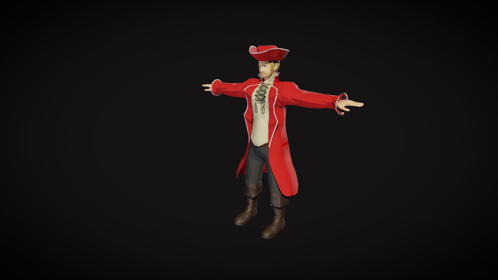 My first attempt at creating characters - Sea Naval Officer - Download Free 3D model by Rakshaan 3d model