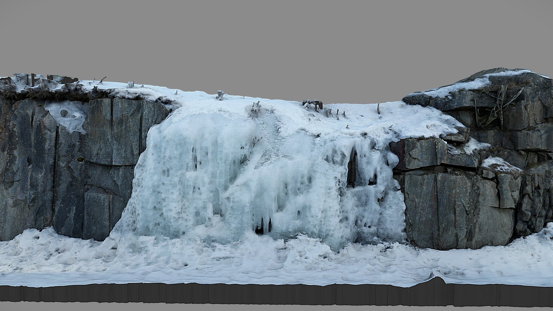 A natural wall of ice created by melting snow.

Photos taken with A7Riv + 20mm Sony FE

Processed with Metashape + Blender + Instant meshes - Wall of ice - Download Free 3D model by Lassi Kaukonen (@thesidekick) 3d model