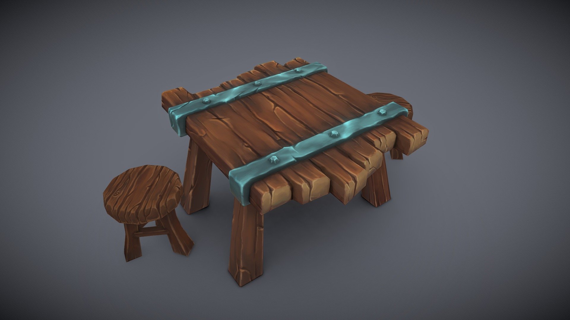 Table - 3D model by anoukdebruyne 3d model