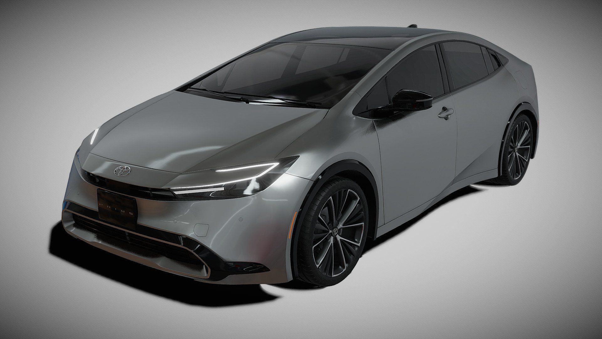 this the 3d model of the recently unveiled Toyota Prius, with Series Parallel Hybrid (HEV) models to launch in winter 2023 and Plug-in Hybrid (PHEV) models to launch in spring 2023.

in the additional downloadable zip file you'll find :


3 different resolution meshes : 90k tirangles + 190k triangles + 870k tiangles.
included a fully editable blend files with all modifiers.
the collapsed geometry has been exported to most standard formats. FBX, OBJ, COLLADA, Allembic, Pixar USD.
 - TOYOTA Prius 2024 - Buy Royalty Free 3D model by eMirage 3d model