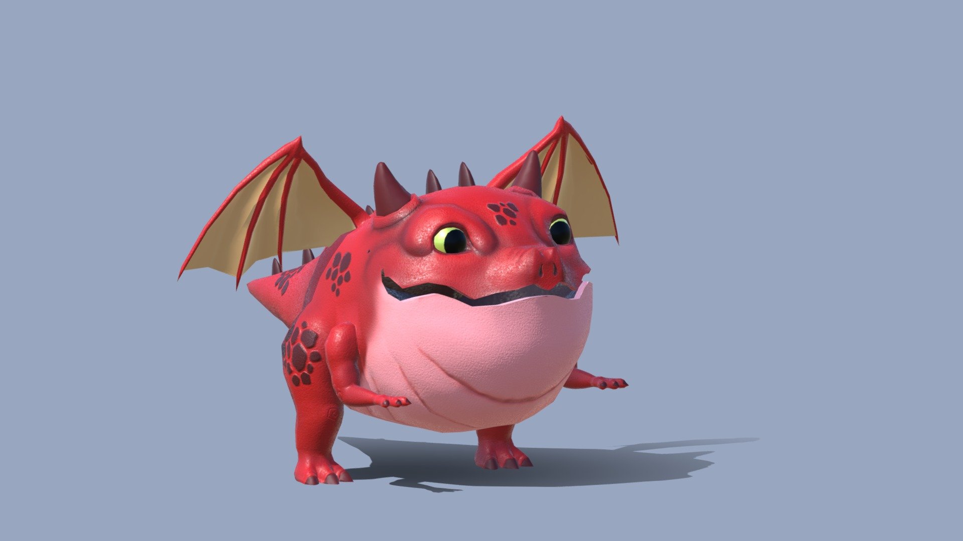 Cute Pet Dragon Baby - Download Free 3D model by outcast945 3d model