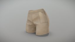 Female Beige Summer Shorts