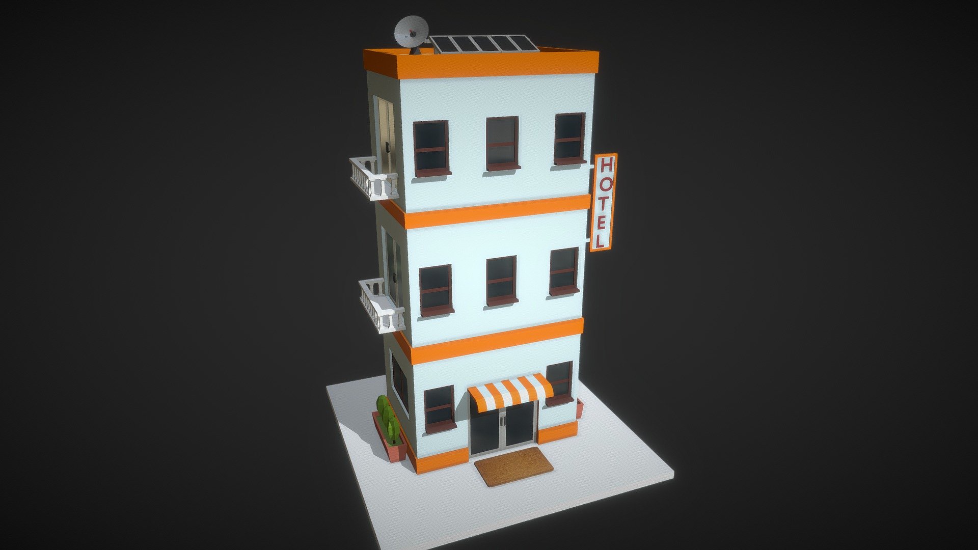 ♦ Low Poly Hotel

♦  Materials and textures.

 ° All materials included.
 ° All textures included.
 - Low Poly Hotel - Buy Royalty Free 3D model by Payne (@NeedLowPoly) 3d model