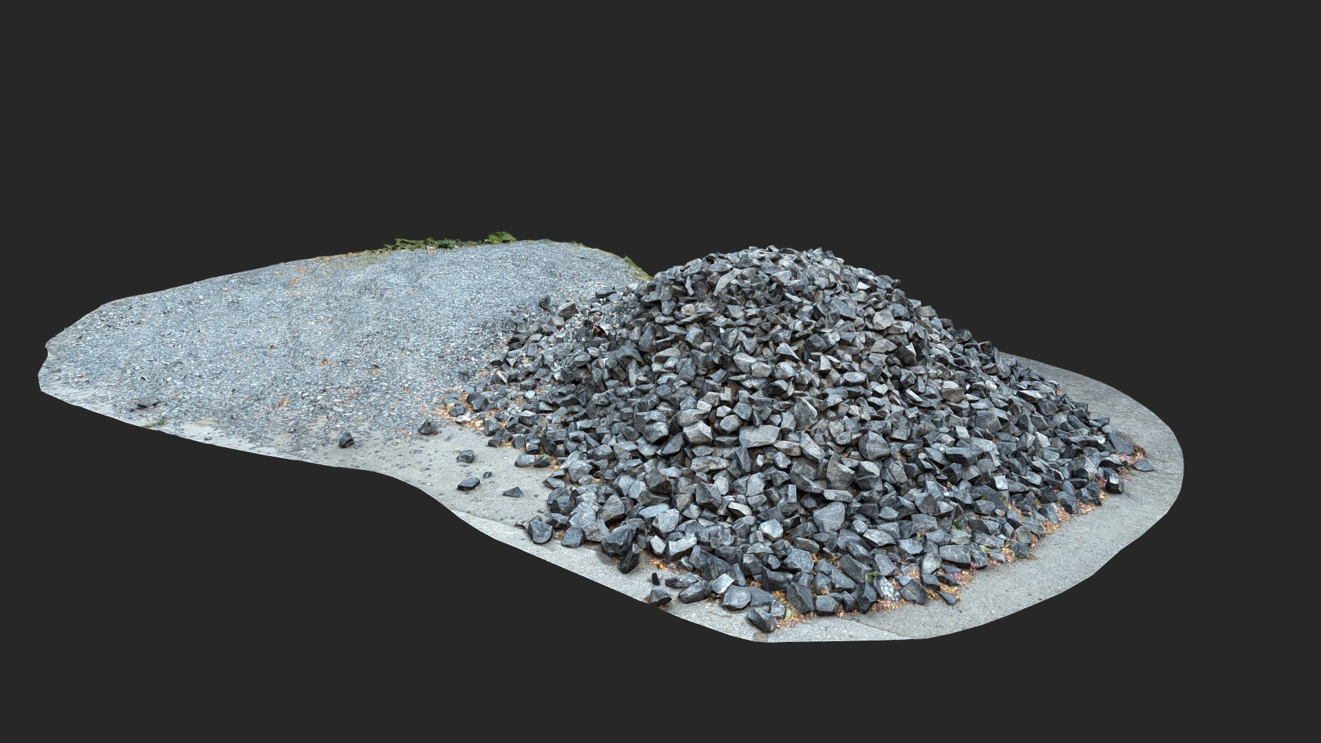 3d scan of gravel and crushed stones on ground.

Reconstructed in reality capture with 175 12mpx photos. 8k diffuse texture and 4k normal 3d model