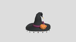 Halloween witch hat hat, fbx, witchhat, witch, halloween