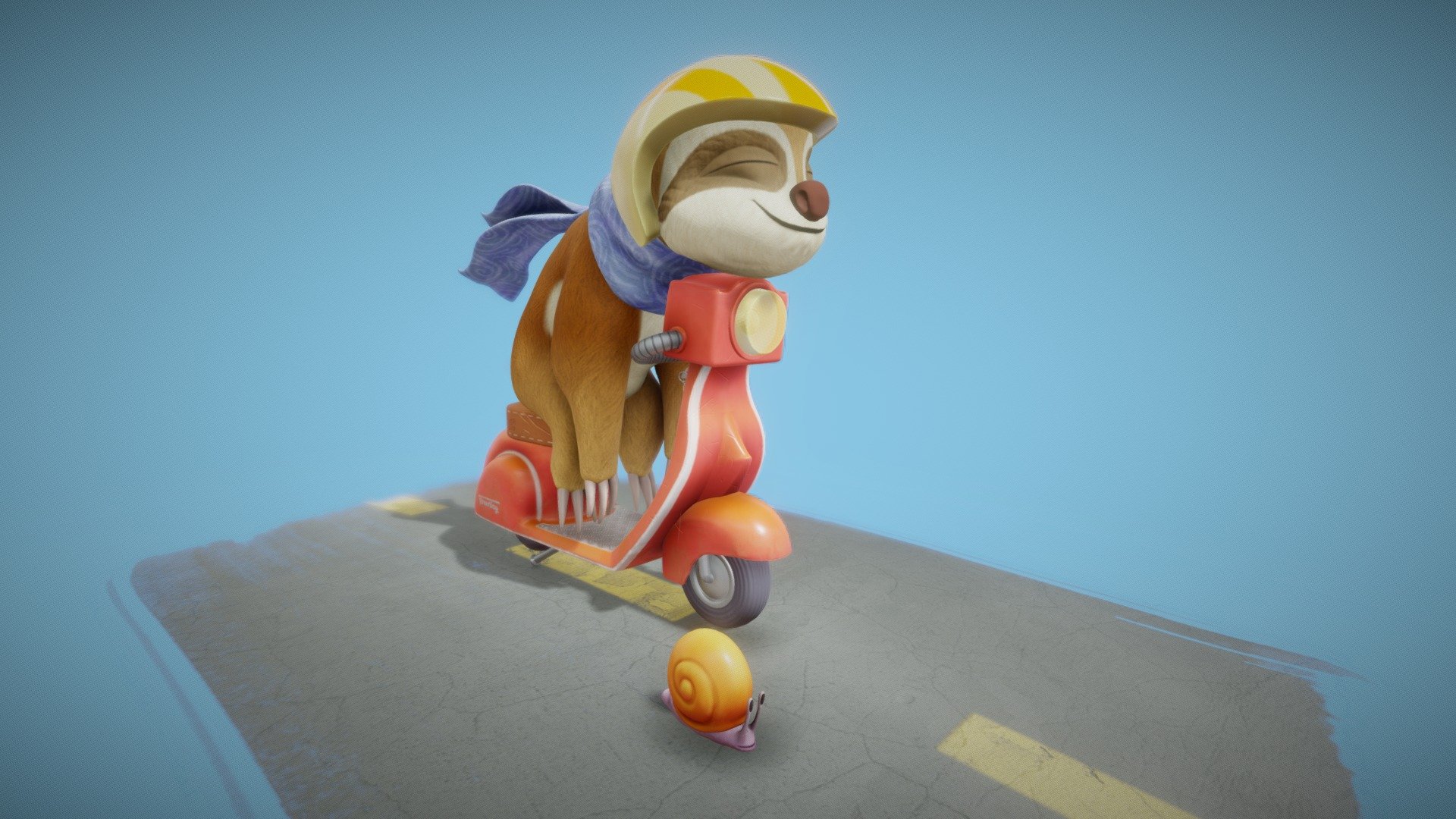 Based on concept art of Piper Thibodeau: Slow Lane! - Slow Lane - 3D model by EddieEdwin 3d model