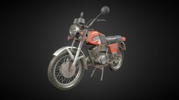 Vintage motorbike soviet, vintage, motorbike, planeta, motorcicle, ij, 3d, blender, vehicle, model, modelling