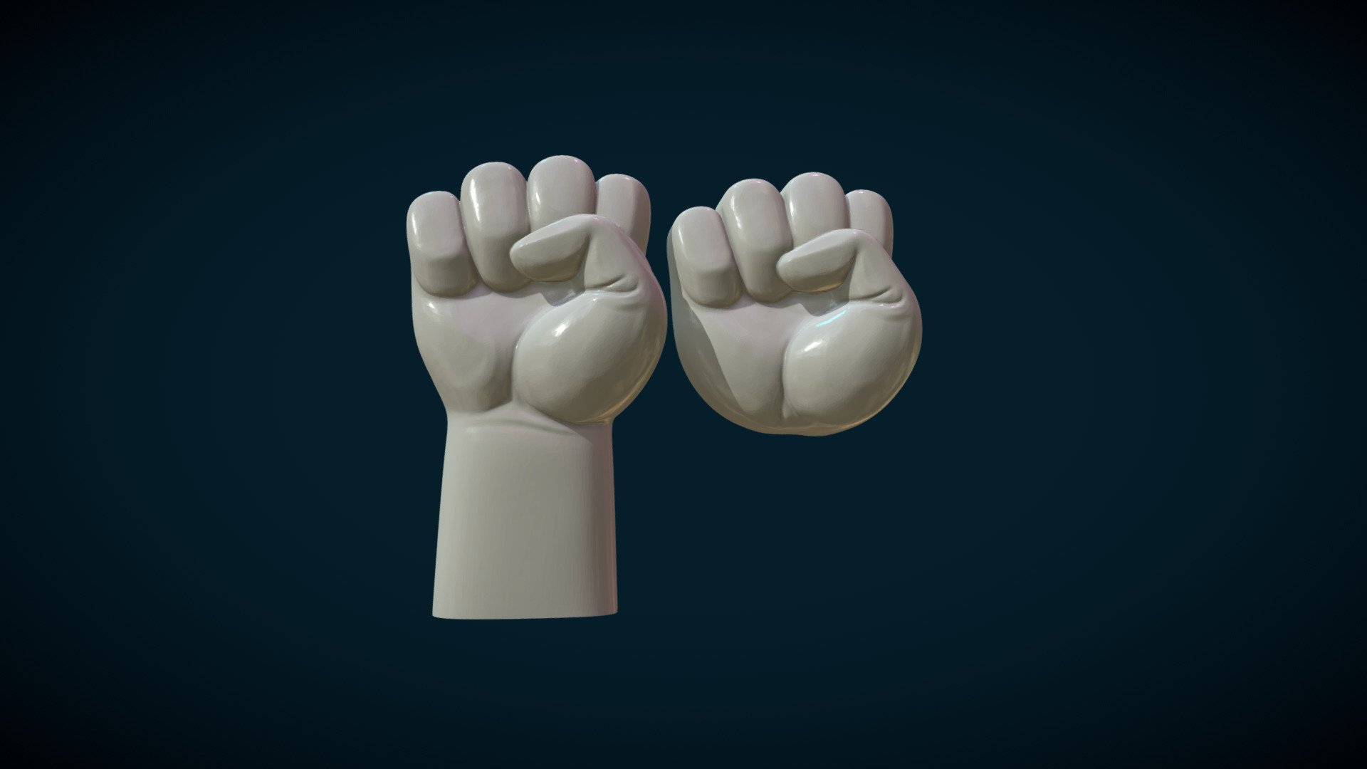 Print ready fist relief.

Measure units are millimeters, the fist itself (without arm) is about 2 cm in height.

Mesh is manifold, no holes, no inverted faces, no bad contiguous edges.

Here is two version of the model:

1) Fist_Relief. (.blend, .fbx, .obj, .stl, .dae) The file contains the fist without an arm. The model consists of 39748 triangular faces.

2) Fist_Relief_A. (.blend, .fbx, .obj, .stl, .dae) The file contains the fist with the arm. The model consists of 4190 triangular faces.  

Available formats: .blend, .stl, .obj, .fbx, .dae - Fist Hand relief - Buy Royalty Free 3D model by Skazok 3d model