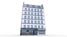 Parisian Tenement Building france, paris, time, london, brick, european, photorealistic, new, classic, york, ready, realistic, old, real, facade, classical, parisian, game, low, poly, house, building