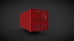 Shipping Container 20FT storage, trailer, tool, port, shippingcontainer, load, container, industrial