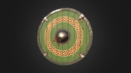 Shield [PBR] celtic, protection, 3ds-max, 4k, realistic, 4096, physical-based-render, physical-based, substance, painter, weapon, low-poly, game, 3dsmax, pbr, substance-painter, shield